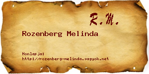 Rozenberg Melinda névjegykártya